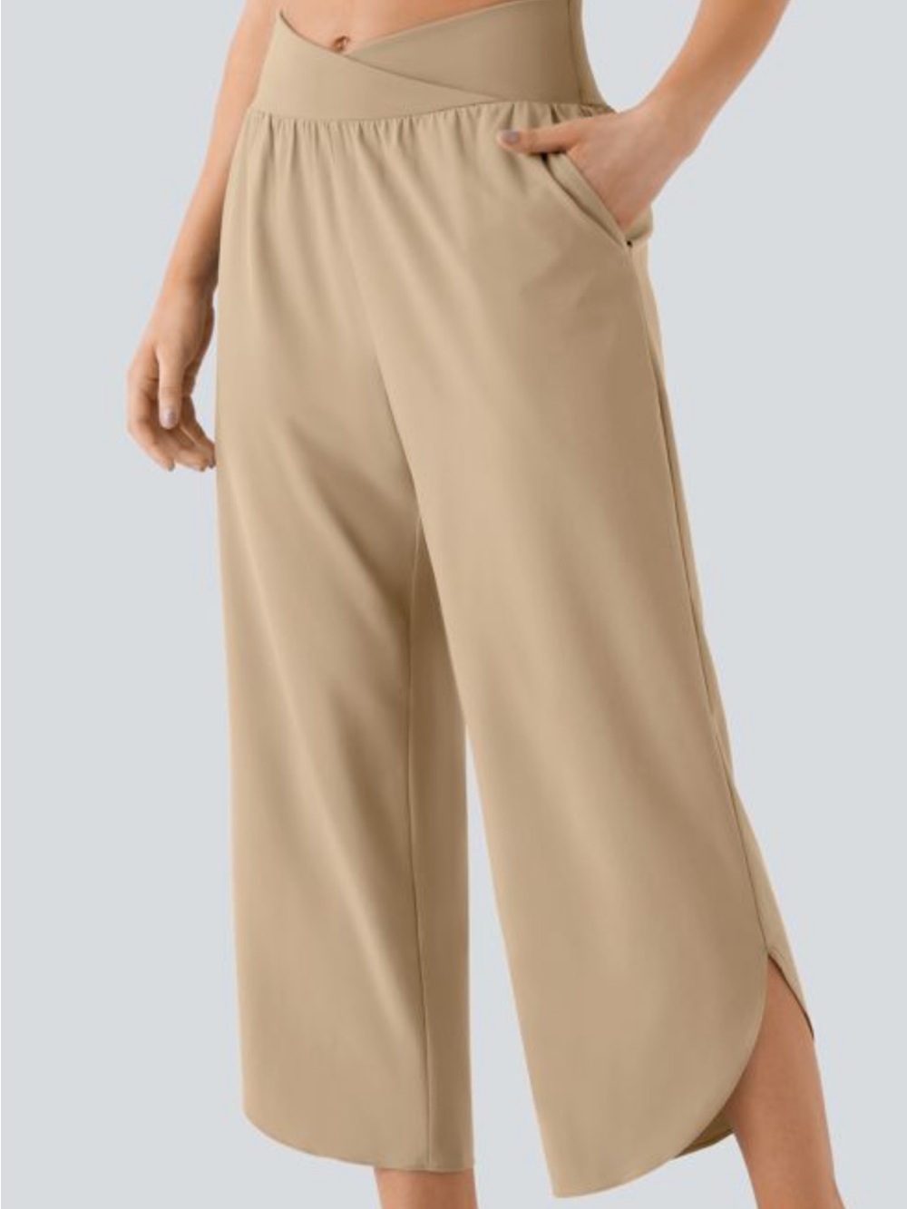 HALARA Breezeful High Waisted Cropped Crossover Pants